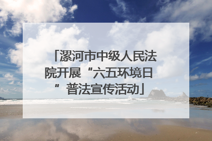 漯河市中级人民法院开展“六五环境日”普法宣传活动