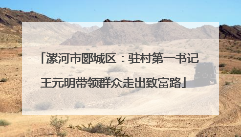 漯河市郾城区：驻村第一书记王元明带领群众走出致富路