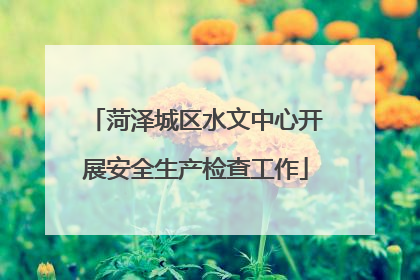 菏泽城区水文中心开展安全生产检查工作