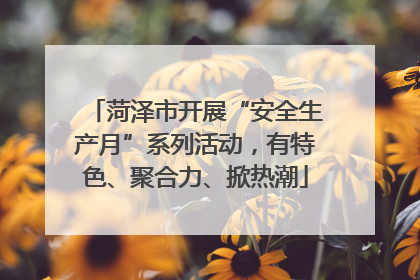 菏泽市开展“安全生产月”系列活动，有特色、聚合力、掀热潮