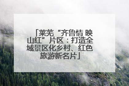 莱芜“齐鲁情 映山红”片区：打造全域景区化乡村、红色旅游新名片