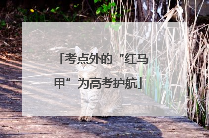 考点外的“红马甲”为高考护航
