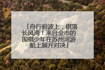 舟行碧波上，棋落长风湾！来自全市的围棋少年在苏州河游船上展开对决