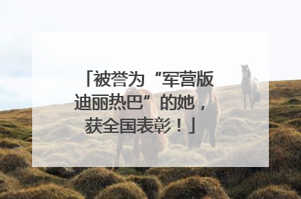 被誉为“军营版迪丽热巴”的她，获全国表彰！