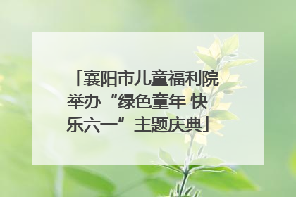 襄阳市儿童福利院举办“绿色童年 快乐六一”主题庆典