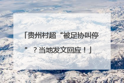 贵州村超“被足协叫停”？当地发文回应！