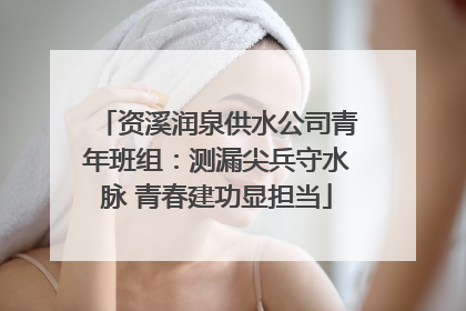 资溪润泉供水公司青年班组：测漏尖兵守水脉 青春建功显担当