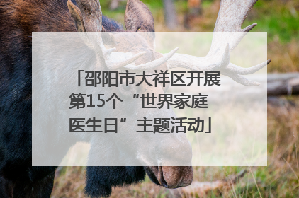 邵阳市大祥区开展第15个“世界家庭医生日”主题活动