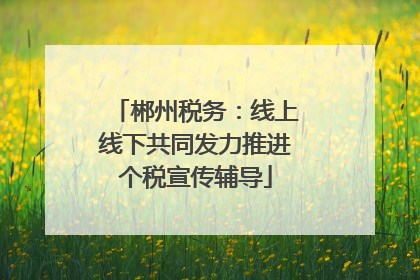 郴州税务：线上线下共同发力推进个税宣传辅导