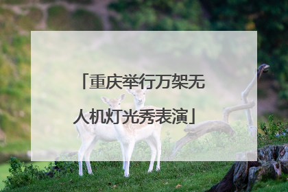 重庆举行万架无人机灯光秀表演