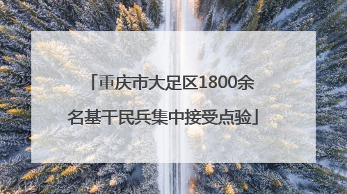 重庆市大足区1800余名基干民兵集中接受点验