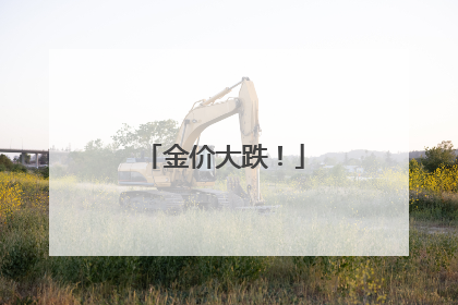 金价大跌！