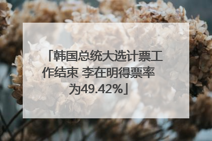 韩国总统大选计票工作结束 李在明得票率为49.42%
