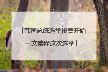 韩国总统选举投票开始 一文读懂这次选举