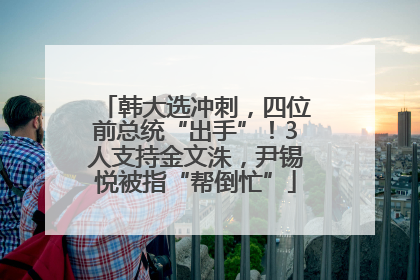 韩大选冲刺，四位前总统“出手”！3人支持金文洙，尹锡悦被指“帮倒忙”