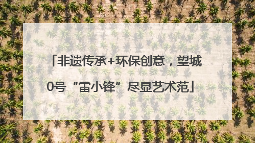 非遗传承+环保创意，望城0号“雷小锋”尽显艺术范