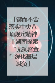 锲而不舍落实中央八项规定精神丨湖南探索“无扰督查”深化基层减负