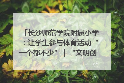 长沙师范学院附属小学：让学生参与体育活动“一个都不少”｜“文明创建耀三湘”专栏