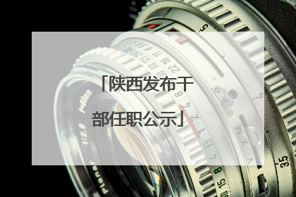 陕西发布干部任职公示
