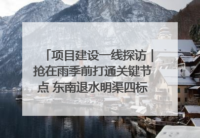 项目建设一线探访｜抢在雨季前打通关键节点 东南退水明渠四标段项目顺利完工