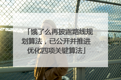 饿了么再披露路线规划算法，已公开并推进优化四项关键算法
