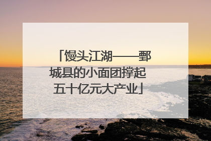 馒头江湖——鄄城县的小面团撑起五十亿元大产业
