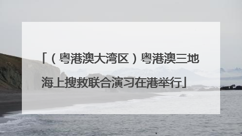 （粤港澳大湾区）粤港澳三地海上搜救联合演习在港举行