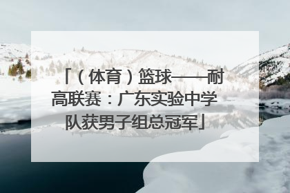 （体育）篮球——耐高联赛：广东实验中学队获男子组总冠军