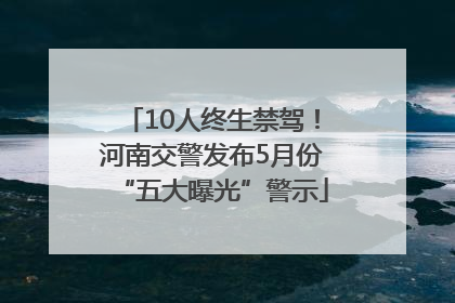 10人终生禁驾！河南交警发布5月份“五大曝光”警示