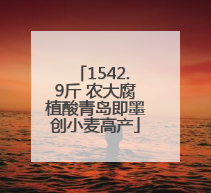 1542.9斤 农大腐植酸青岛即墨创小麦高产