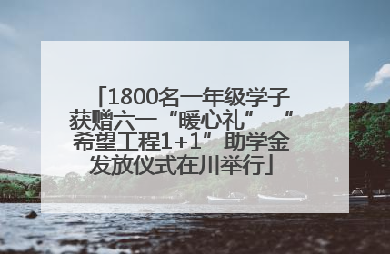 1800名一年级学子获赠六一“暖心礼” “希望工程1+1”助学金发放仪式在川举行