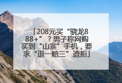 208元买“骁龙888+”？男子称网购买到“山寨”手机，要求“退一赔三”遭拒