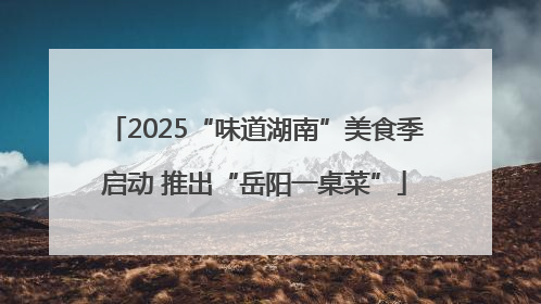 2025“味道湖南”美食季启动 推出“岳阳一桌菜”