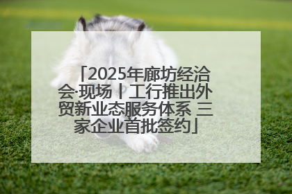 2025年廊坊经洽会·现场丨工行推出外贸新业态服务体系 三家企业首批签约