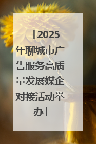 2025年聊城市广告服务高质量发展媒企对接活动举办