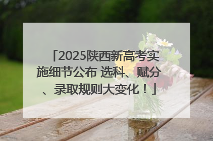 2025陕西新高考实施细节公布 选科、赋分、录取规则大变化！