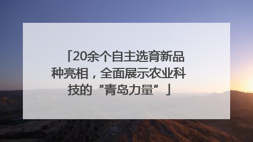 20余个自主选育新品种亮相，全面展示农业科技的“青岛力量”