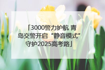 3000警力护航 青岛交警开启“静音模式”守护2025高考路