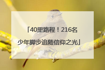 40里路程！216名少年脚步追随信仰之光