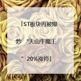 ST板块再被爆炒 “天山牛魔王”20%涨停